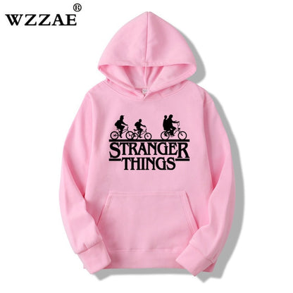 2019 Trendy Faces Stranger Things Hooded Men's Hoodies and Sweatshirts Oversized for Autumn with Hip Hop Winter Hoodies Men Brand