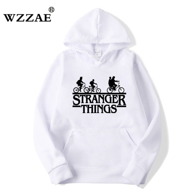 2019 Trendy Faces Stranger Things Hooded Men's Hoodies and Sweatshirts Oversized for Autumn with Hip Hop Winter Hoodies Men Brand