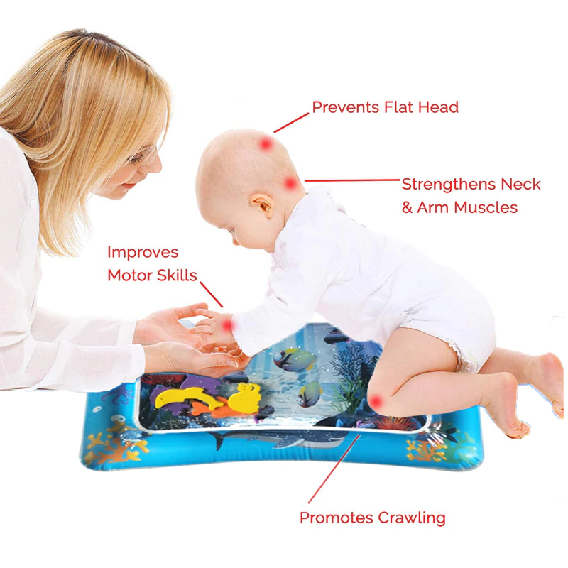 Tummy Time Inflatable Water Mat for Babies