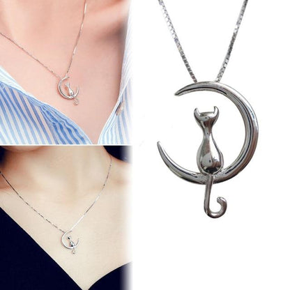 Cat Moon Necklace