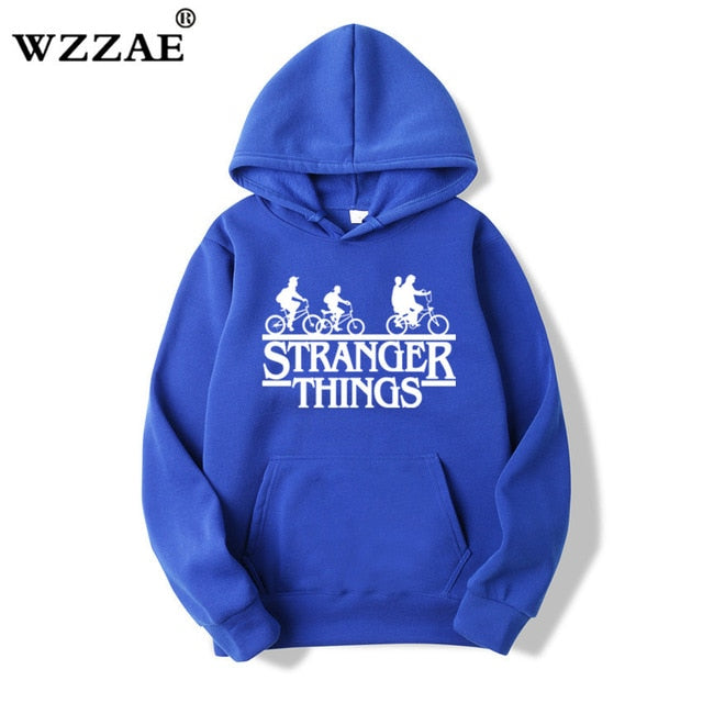 2019 Trendy Faces Stranger Things Hooded Men's Hoodies and Sweatshirts Oversized for Autumn with Hip Hop Winter Hoodies Men Brand