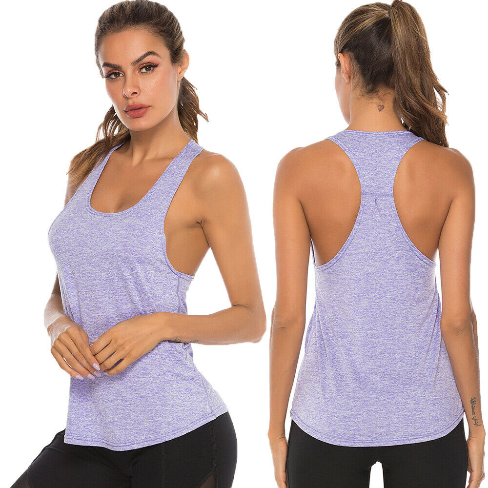 2020 Summer Womens Sports Gym Racer Back Running Vest Fitness Jogging Yoga Tank Top 10 Colors Female Yoga Shirts Outfits S-XXL