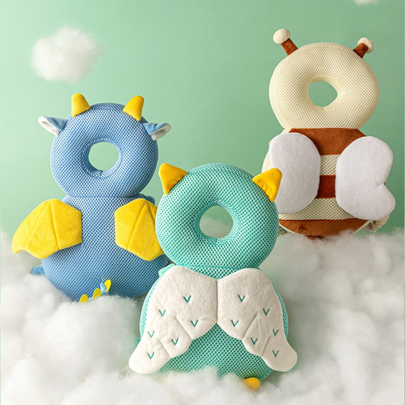 1-3T Toddler Baby Head Protector Safety Pad Cushion Back Prevent Injured Unicorn Bee Cartoon Security Pillows