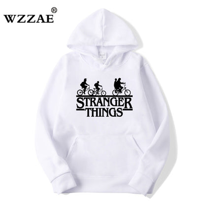 2019 Trendy Faces Stranger Things Hooded Men's Hoodies and Sweatshirts Oversized for Autumn with Hip Hop Winter Hoodies Men Brand