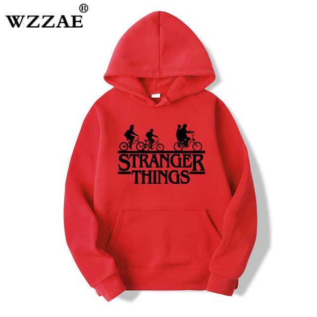 2019 Trendy Faces Stranger Things Hooded Men's Hoodies and Sweatshirts Oversized for Autumn with Hip Hop Winter Hoodies Men Brand