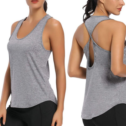 2020 Summer Womens Sports Gym Racer Back Running Vest Fitness Jogging Yoga Tank Top 10 Colors Female Yoga Shirts Outfits S-XXL