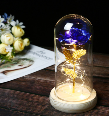 Beauty And The Beast Rose In LED Glass