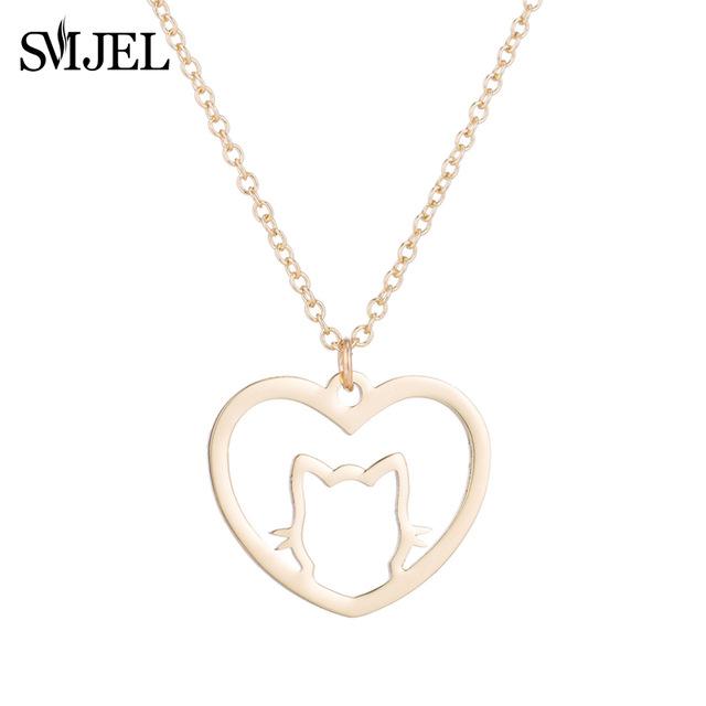 Cat Heart Necklace