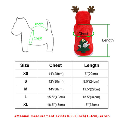 Christmas Cat Clothes Small Dogs Cats Santa Costume