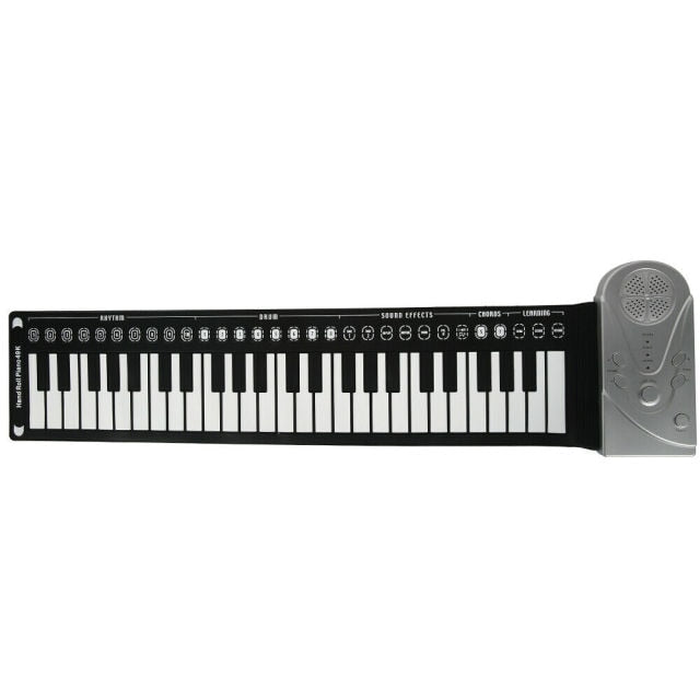 Portable 49-Key Flexible Silicone Roll Up Piano Folding Electronic Keyboard Flexible Silicone Electronic Roll Up Piano