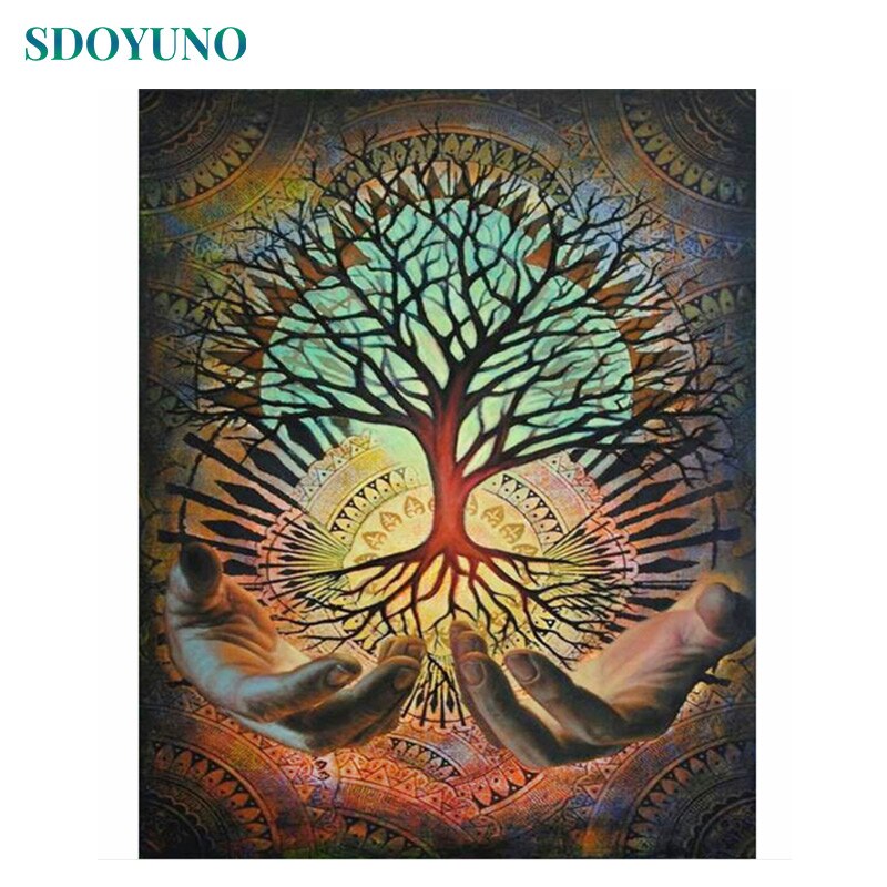 Four Seasons Tree 60x75cm DIY Framed Painting By Numbers For Adults Room Decoration Home Decor Numbers Painting Gift