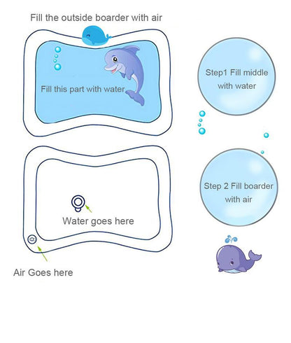 Tummy Time Inflatable Water Mat for Babies