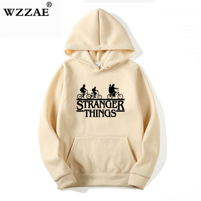 2019 Trendy Faces Stranger Things Hooded Men's Hoodies and Sweatshirts Oversized for Autumn with Hip Hop Winter Hoodies Men Brand