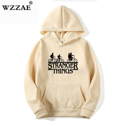 2019 Trendy Faces Stranger Things Hooded Men's Hoodies and Sweatshirts Oversized for Autumn with Hip Hop Winter Hoodies Men Brand