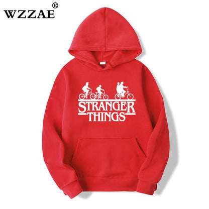 2019 Trendy Faces Stranger Things Hooded Men's Hoodies and Sweatshirts Oversized for Autumn with Hip Hop Winter Hoodies Men Brand