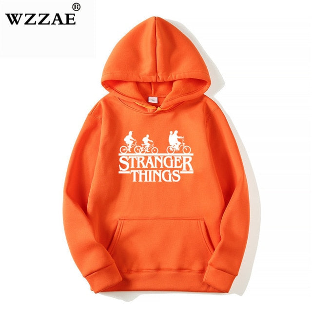 2019 Trendy Faces Stranger Things Hooded Men's Hoodies and Sweatshirts Oversized for Autumn with Hip Hop Winter Hoodies Men Brand