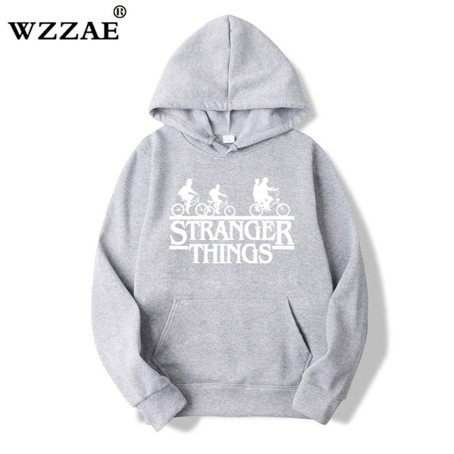 2019 Trendy Faces Stranger Things Hooded Men's Hoodies and Sweatshirts Oversized for Autumn with Hip Hop Winter Hoodies Men Brand