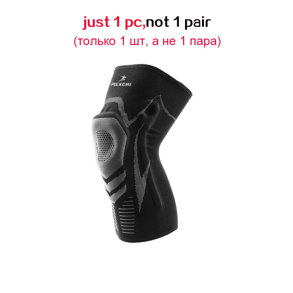 Basketball Knee Pads with Support Silicon Padded Elastic Non-slip Patella Brace Kneepad for Fitness Gear Protector Tennis