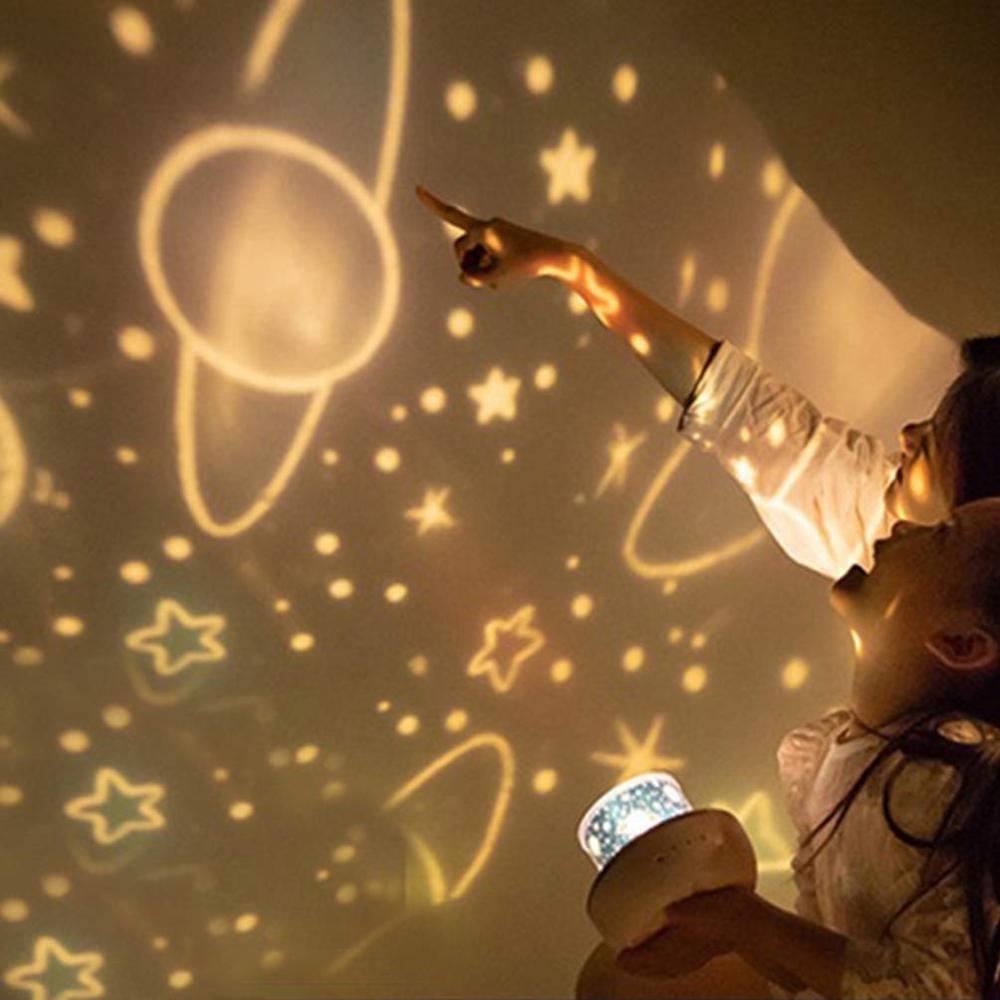 2 in 1 Star Night Light Projector with 6 Projector Films 360 Degree Rotation Projector Light for Baby Nursery Kid Room Decor