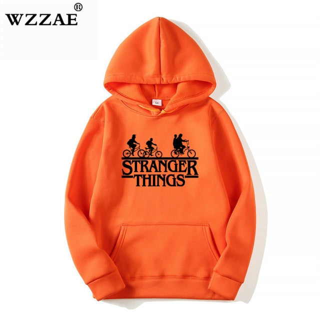 2019 Trendy Faces Stranger Things Hooded Men's Hoodies and Sweatshirts Oversized for Autumn with Hip Hop Winter Hoodies Men Brand