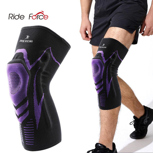 Basketball Knee Pads with Support Silicon Padded Elastic Non-slip Patella Brace Kneepad for Fitness Gear Protector Tennis