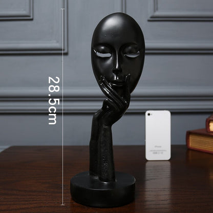 3D Face Mask Abstract Sculpture Decorative Art