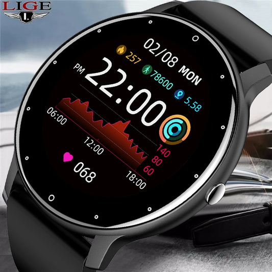 New Smart Watch Men Full Touch Screen Sport Fitness Watch IP67 Waterproof Bluetooth For Android ios