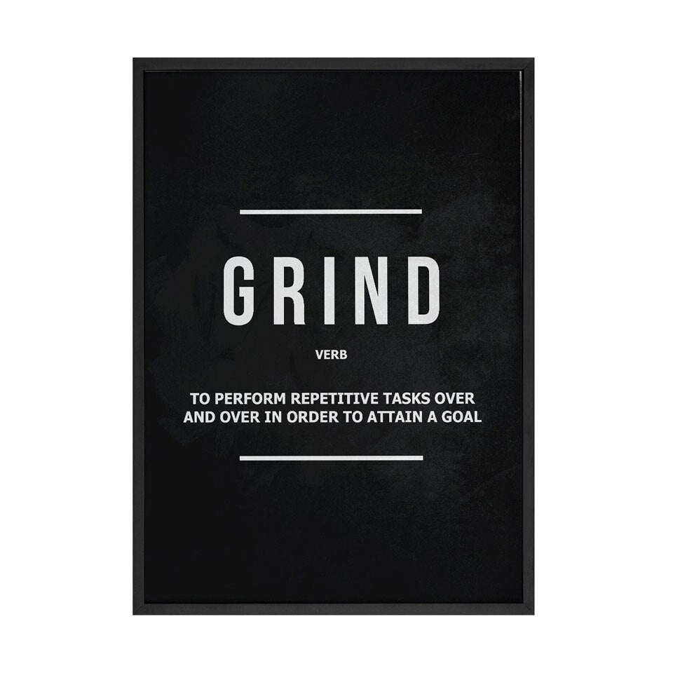 Grind Hustle  Execution Wall Art Canvas Prints Office Decor Motivational Modern Art Entrepreneur Motivation Painting Pictures