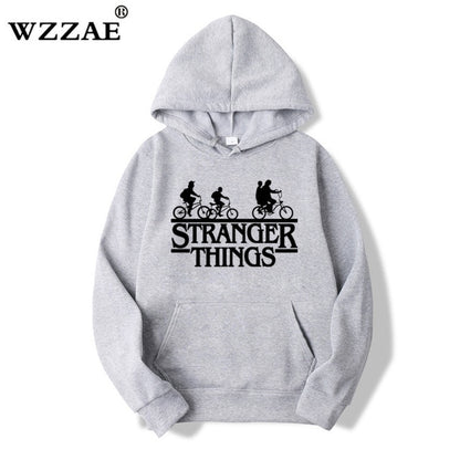 2019 Trendy Faces Stranger Things Hooded Men's Hoodies and Sweatshirts Oversized for Autumn with Hip Hop Winter Hoodies Men Brand