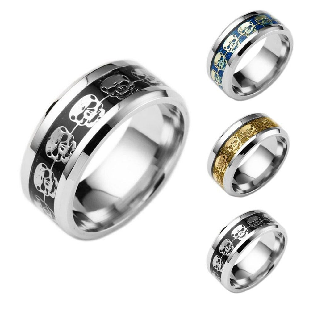 Stainless Steel Skull Ring for Men