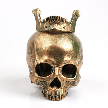 bronze resin skull model home decor