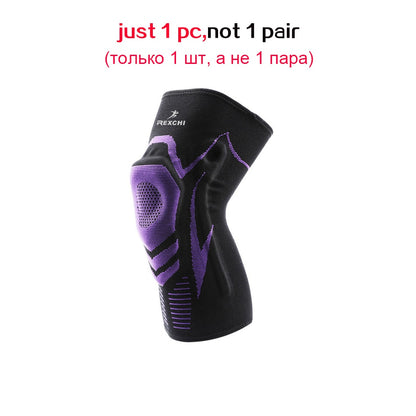 Basketball Knee Pads with Support Silicon Padded Elastic Non-slip Patella Brace Kneepad for Fitness Gear Protector Tennis