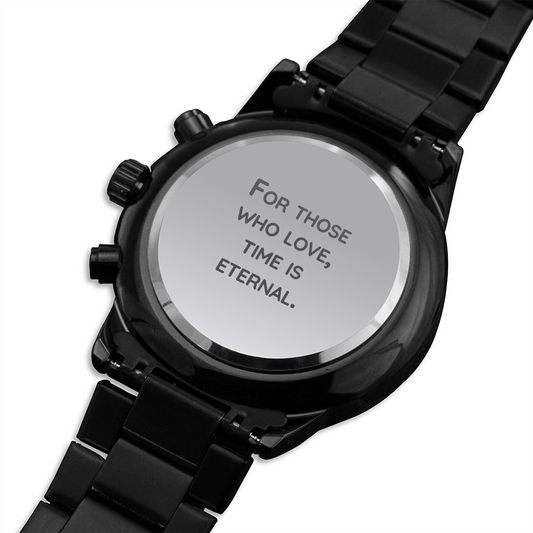BLACK CHRONOGRAPH WATCH