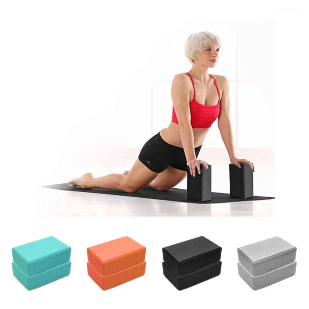 EVA Gym Blocks Foam Brick Training Exercise Fitness Set Tool Yoga Bolster Pillow Cushion Stretching Body Shaping Health Training