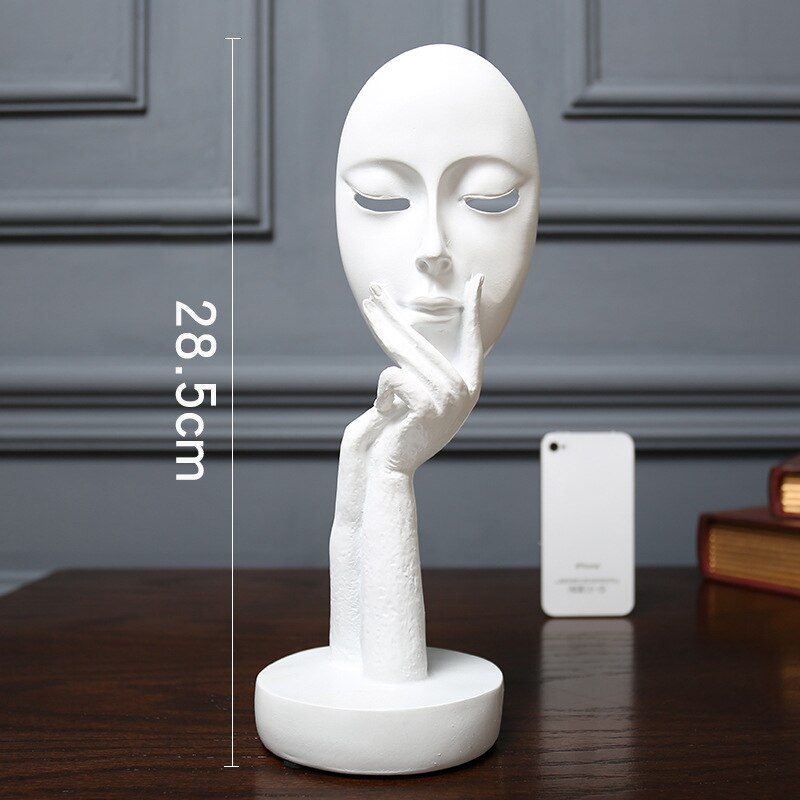 3D Face Mask Abstract Sculpture Decorative Art