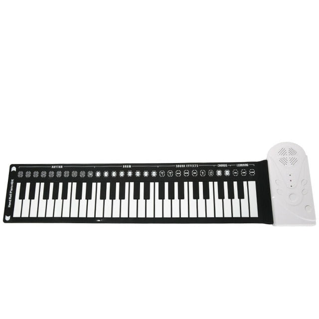 Portable 49-Key Flexible Silicone Roll Up Piano Folding Electronic Keyboard Flexible Silicone Electronic Roll Up Piano