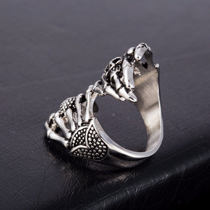 Stainless Steel Skull Fit for Women Full Finger Ring