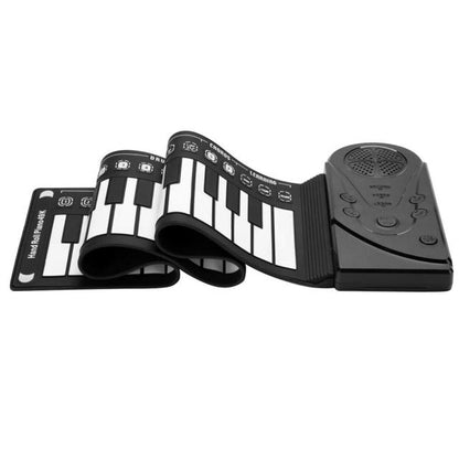 Portable 49-Key Flexible Silicone Roll Up Piano Folding Electronic Keyboard Flexible Silicone Electronic Roll Up Piano