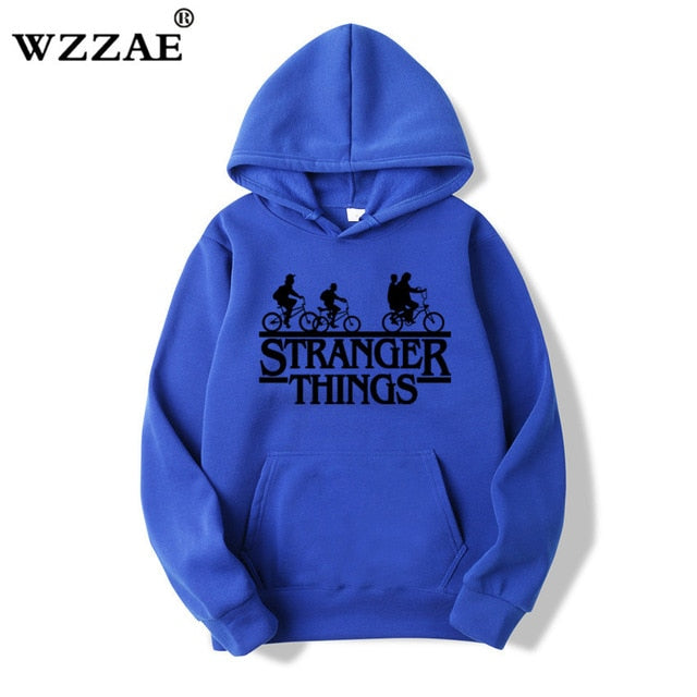 2019 Trendy Faces Stranger Things Hooded Men's Hoodies and Sweatshirts Oversized for Autumn with Hip Hop Winter Hoodies Men Brand