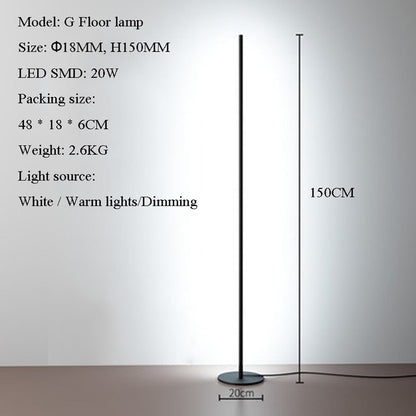 Modern Minimalism LED Floor Lamp Bedroom Bedside Decoration Floor Light