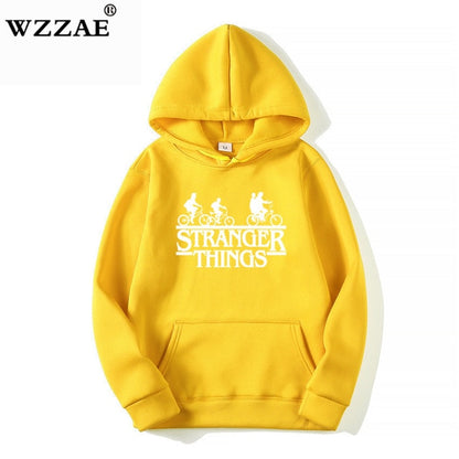 2019 Trendy Faces Stranger Things Hooded Men's Hoodies and Sweatshirts Oversized for Autumn with Hip Hop Winter Hoodies Men Brand