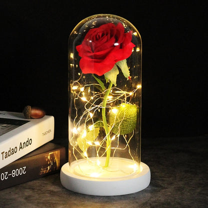 Enchanted Glass Rose Decoration