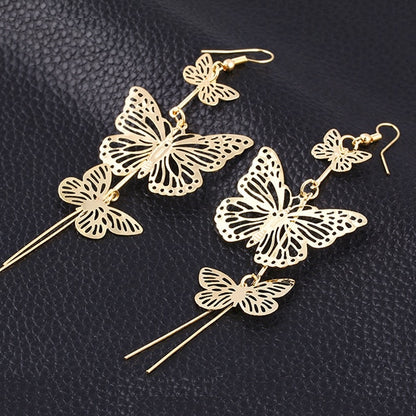 Rhinestone Butterfly Stud Earrings