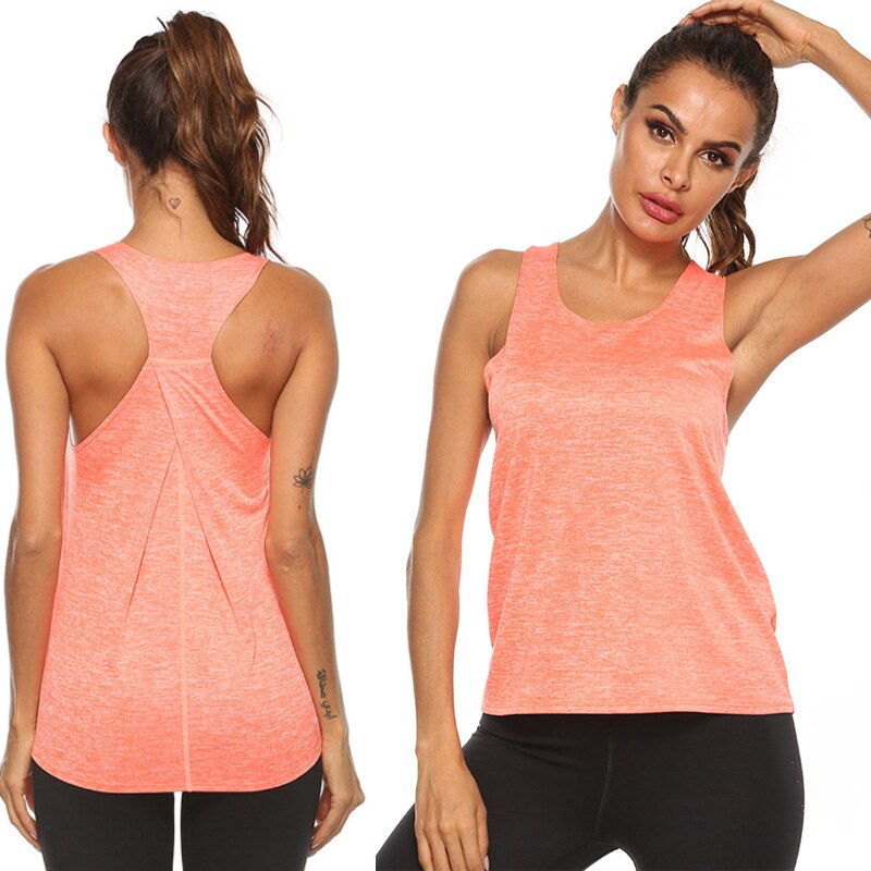 2020 Summer Womens Sports Gym Racer Back Running Vest Fitness Jogging Yoga Tank Top 10 Colors Female Yoga Shirts Outfits S-XXL