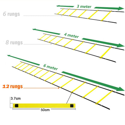 Outdoor Indoor Adjustable Agility Training Ladder for Fitness