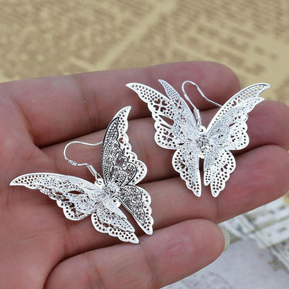 Rhinestone Butterfly Stud Earrings