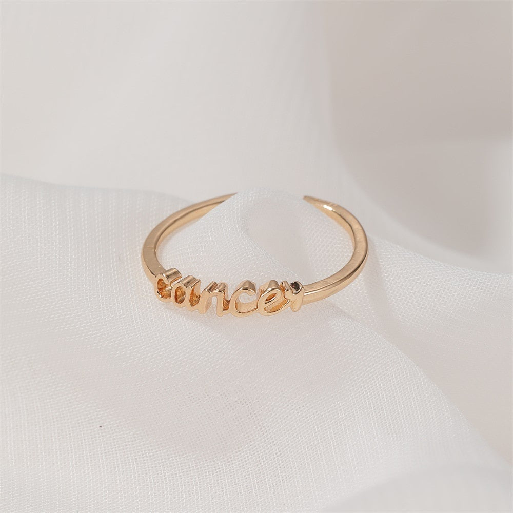 Dainty Gold Astrology Rings