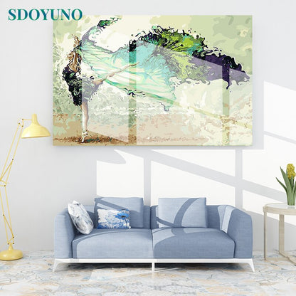 SDOYUNO Frame DIY Painting By Numbers Kits Abstract Dancer Figure Painting Oil Picture By Numbers Acrylic Paint For Home Decor