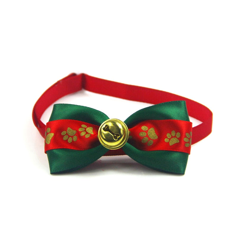 Christmas Pet Bow Collar