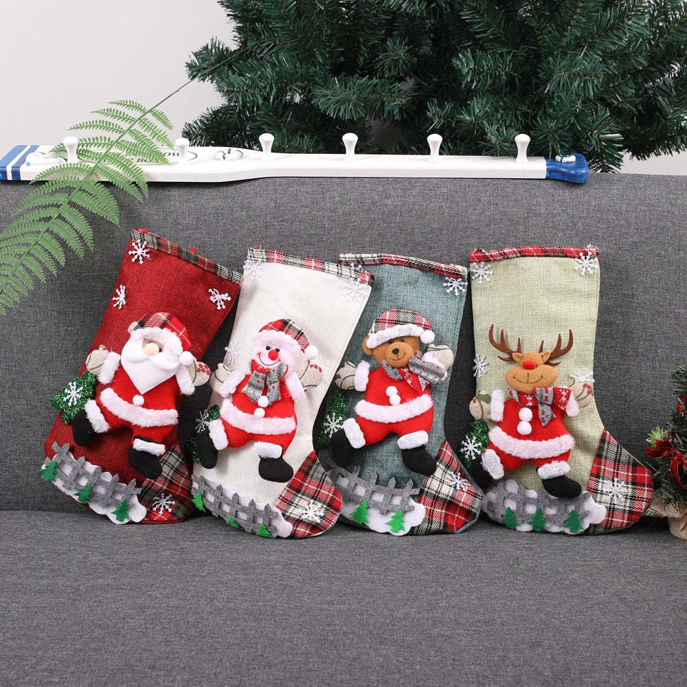 Christmas Xmas Tree Hanging Party Tree Decor Santa Stocking Sock Gift Candy Bags